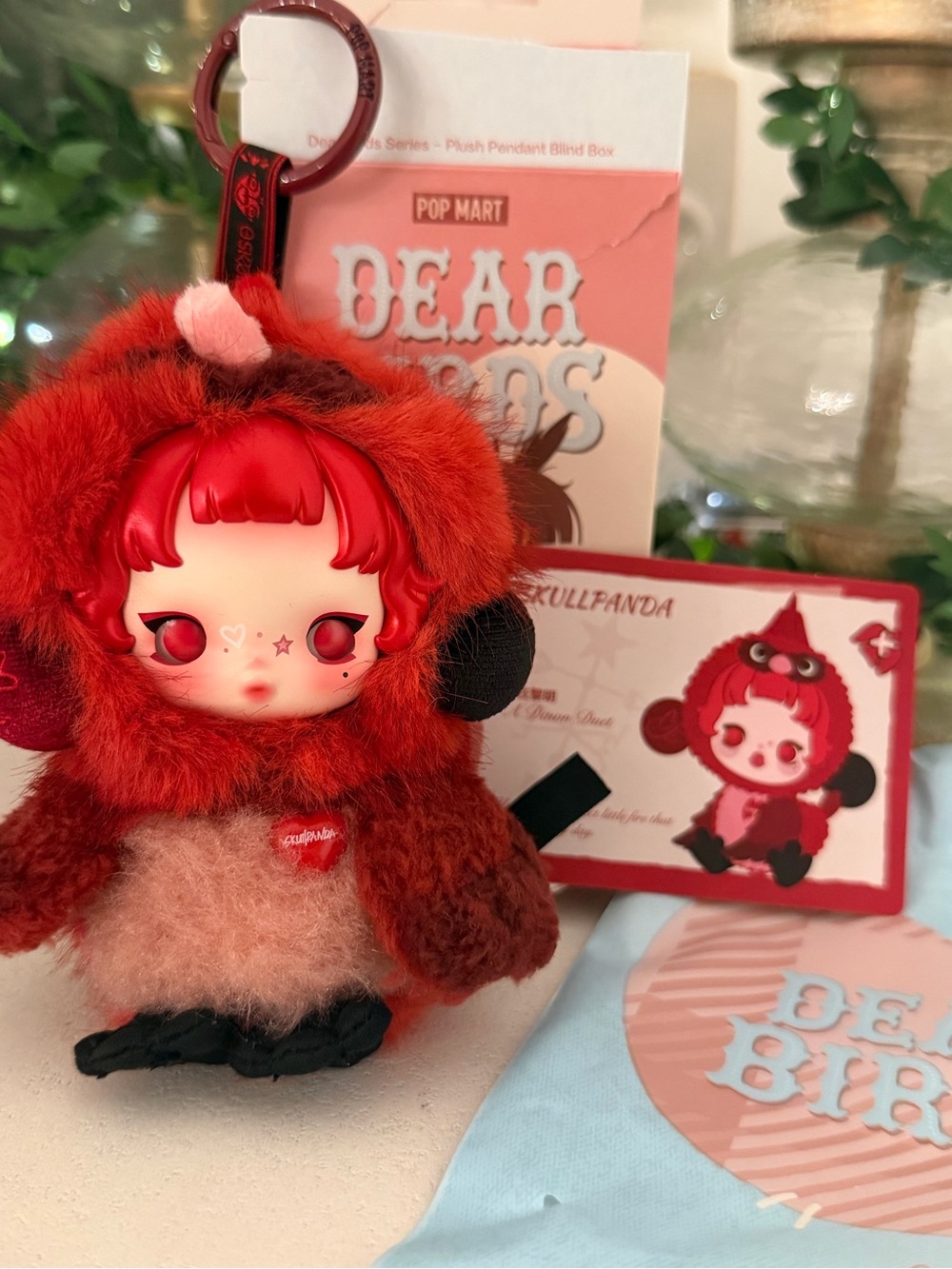 Pop Mart DEAR BIRDS Skullpanda Plush Pendant